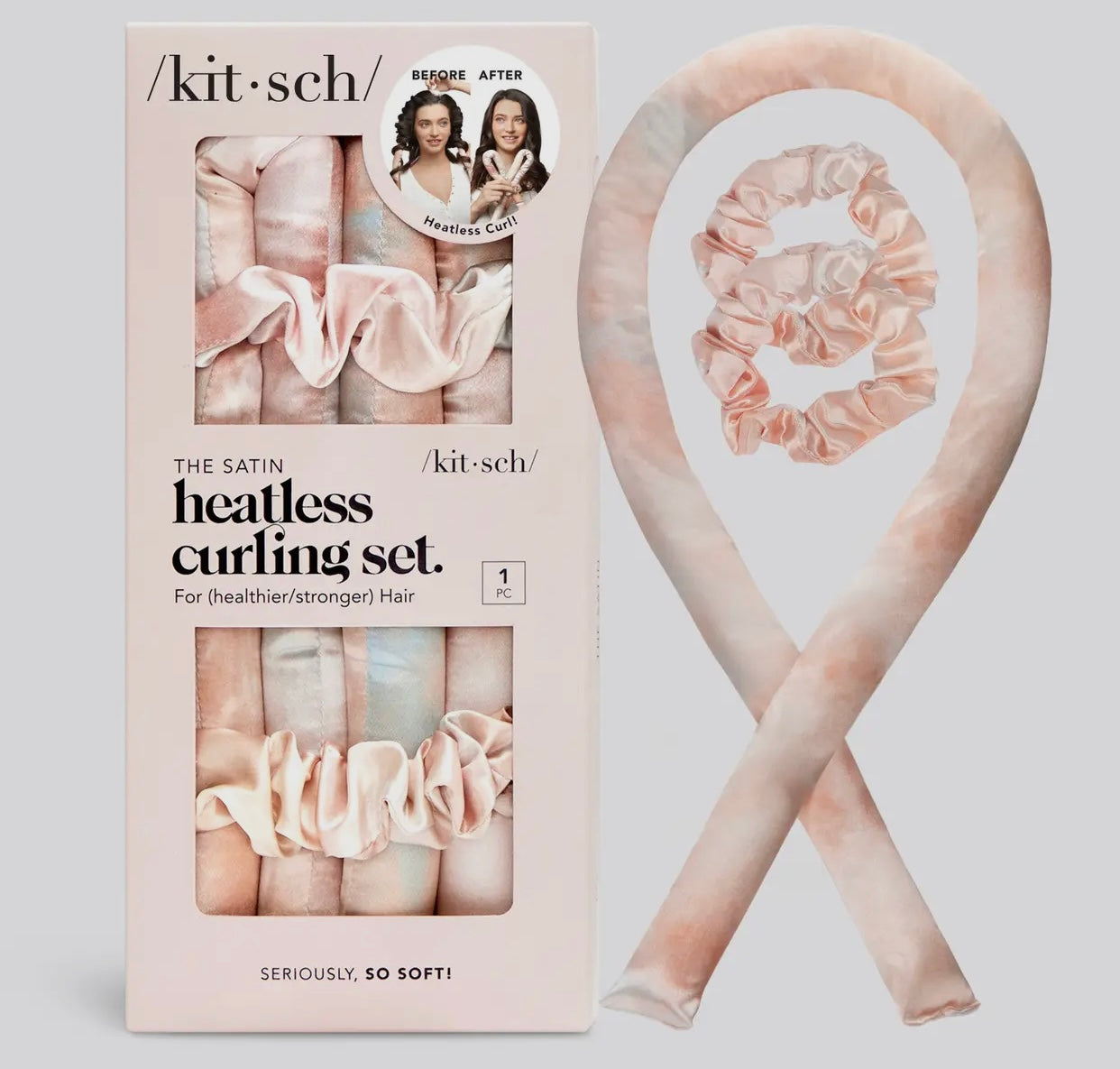 Satin Heatless Curling Set - Sunset Tie Dye