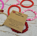 Passionate Red Clay Heishi
Valentine Bracelet Sets with Card