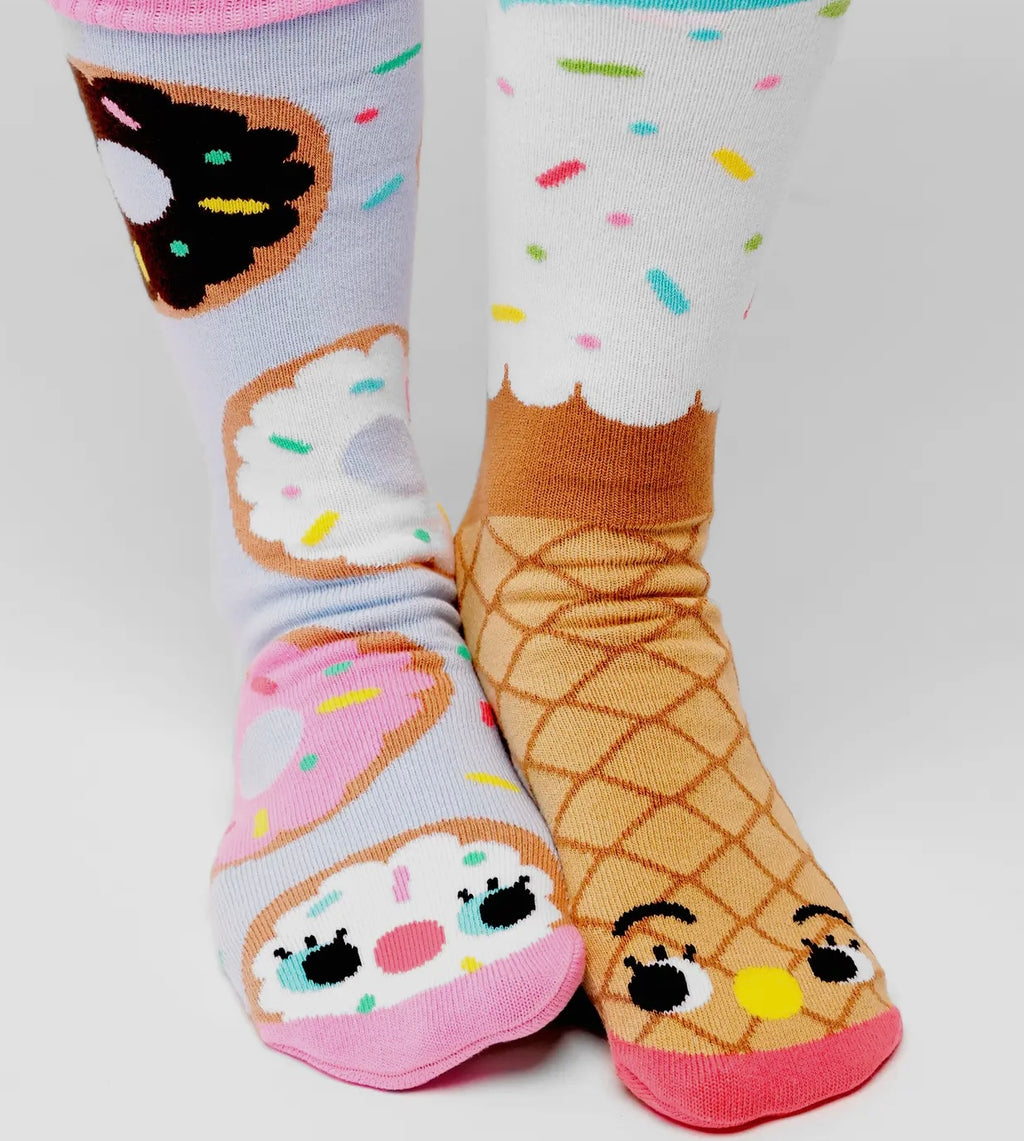 Donut & Ice Cream Mismatched Adult Socks