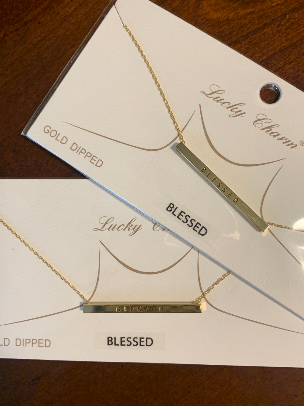 Gold-Dipped Brass Message Necklace