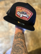 Ridge And Holler “Straight Pipes Black” Squarebody Flat Bill Hat