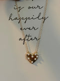 Dainty Heart Pearl Pendant Necklace