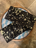 Cowhide Hair Wallet “Black+Gold Specs”
