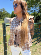 Molly Tie Front Soft Denim Vest