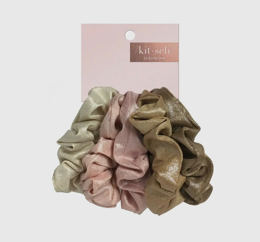 KITSCH Scrunchies Metallic (Blush)