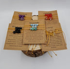 Handmade Natural Crushed Stones Bracelet Set with Card