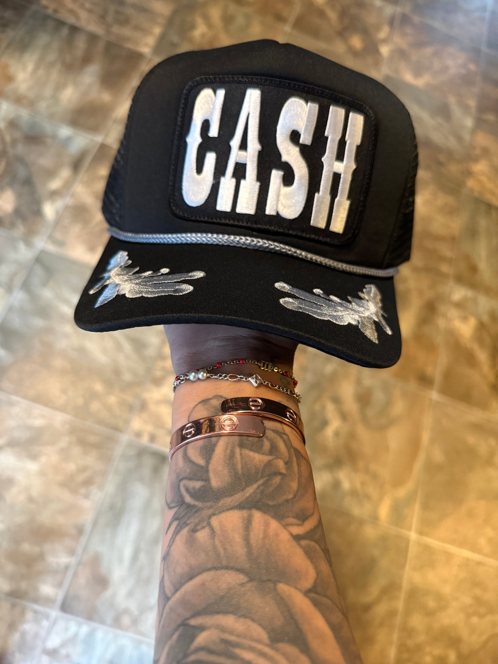 Cash Curved Bill Patch Hat “Captain”