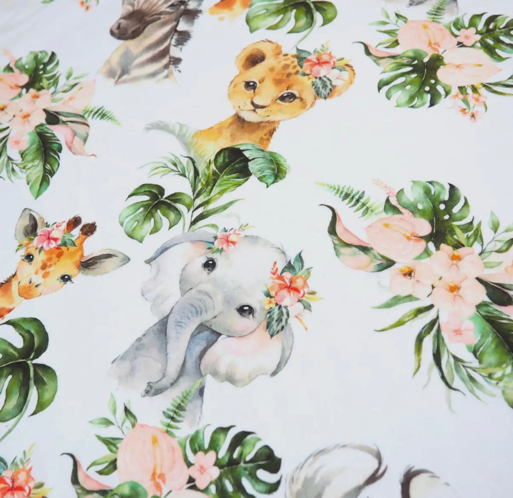 Baby & Toddler Minky Blanket - Africa Animals
