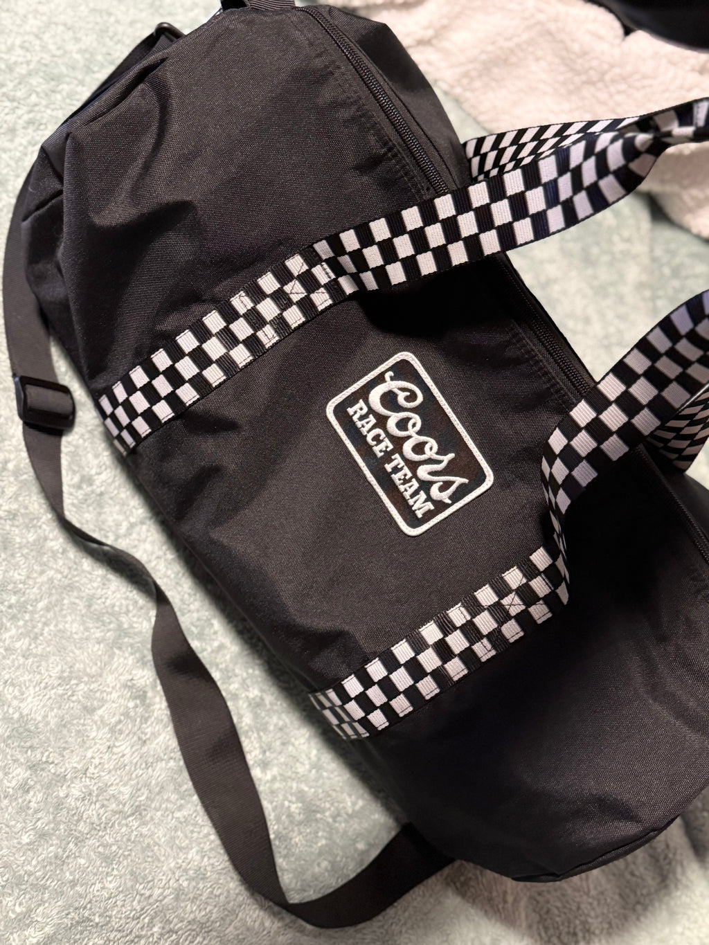 Coors Race Team Patch Duffel Bag “Black/White Checkered”