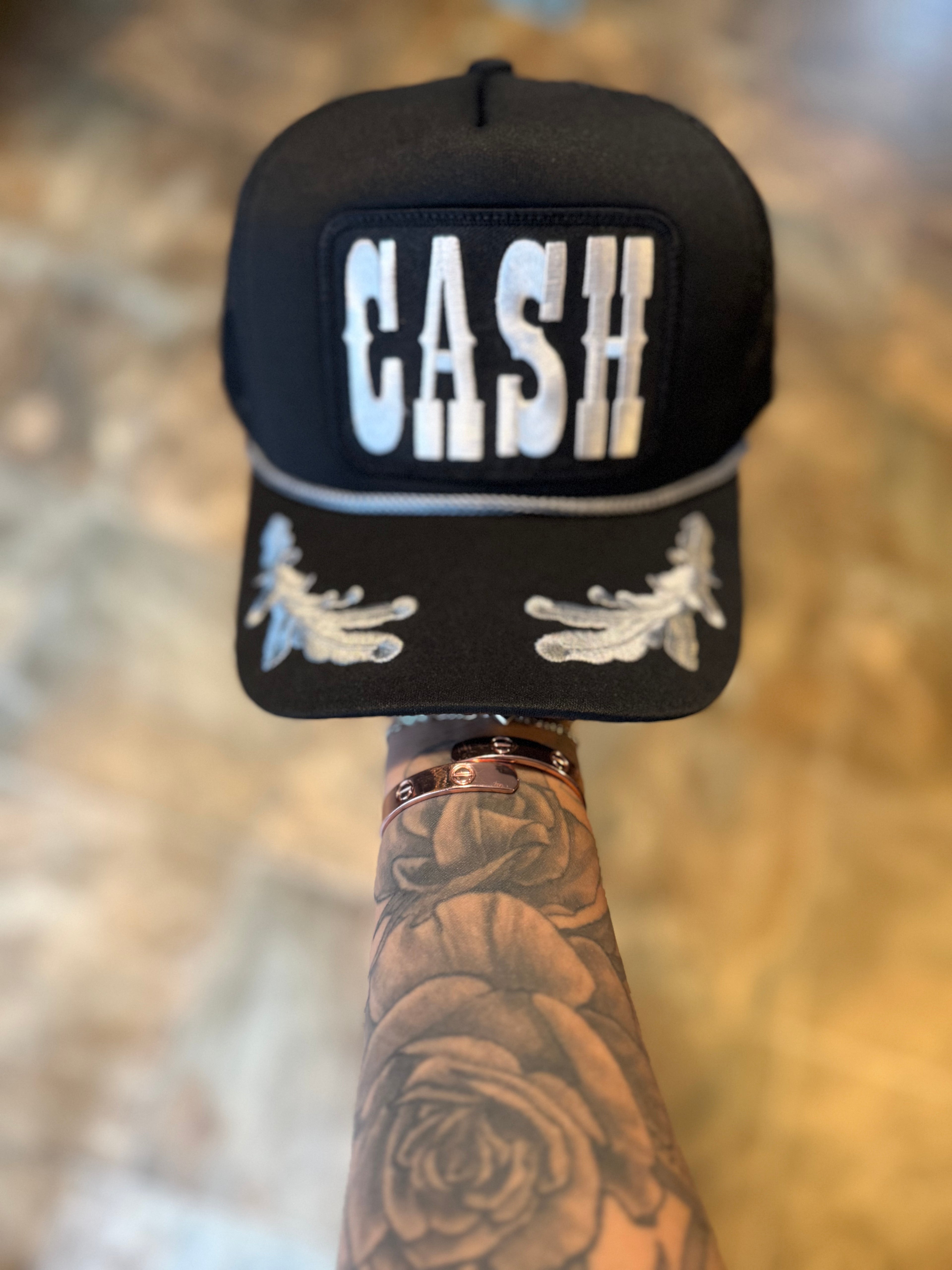 Cash Curved Bill Patch Hat “Captain”