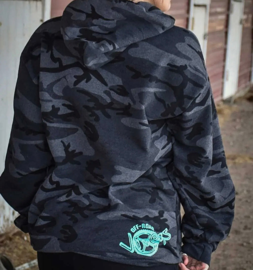 But Did You Die Hoodie “Teal & Camo”