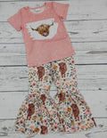 Baby Girls Flower Cows Top
Pants Set
