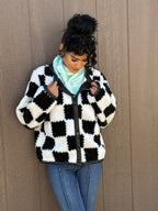 Heavyweight Checkered Cozy Sherpa Jacket
