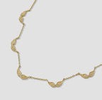 Gold-Dipped Angel Wings Station Necklace