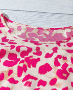 Vintage Ruffled Sleeve Leopard Print Top