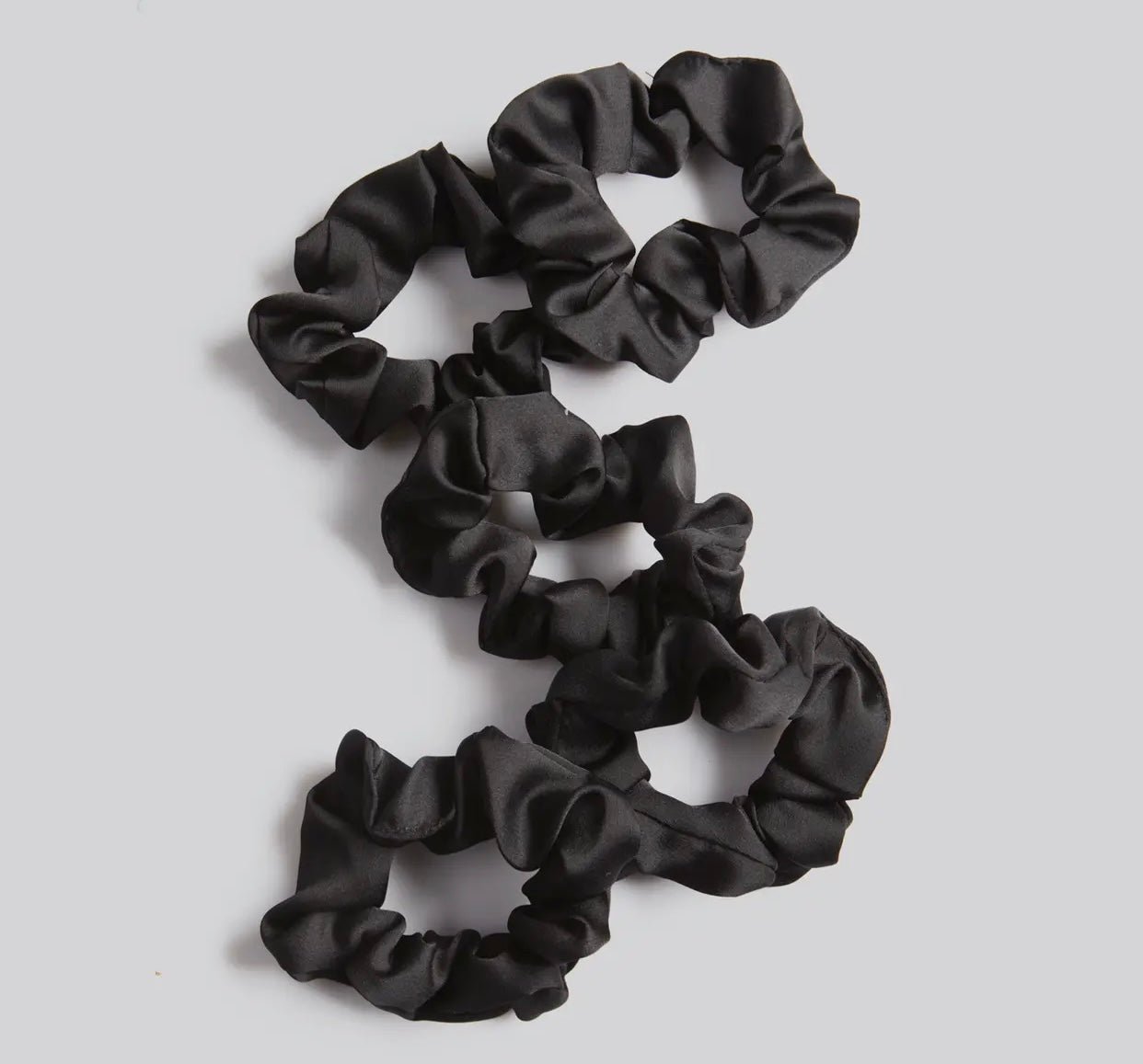 KITSCH Satin Sleep Scrunchies 5pc - Black