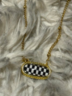 Checkered  Necklace “Gold”
