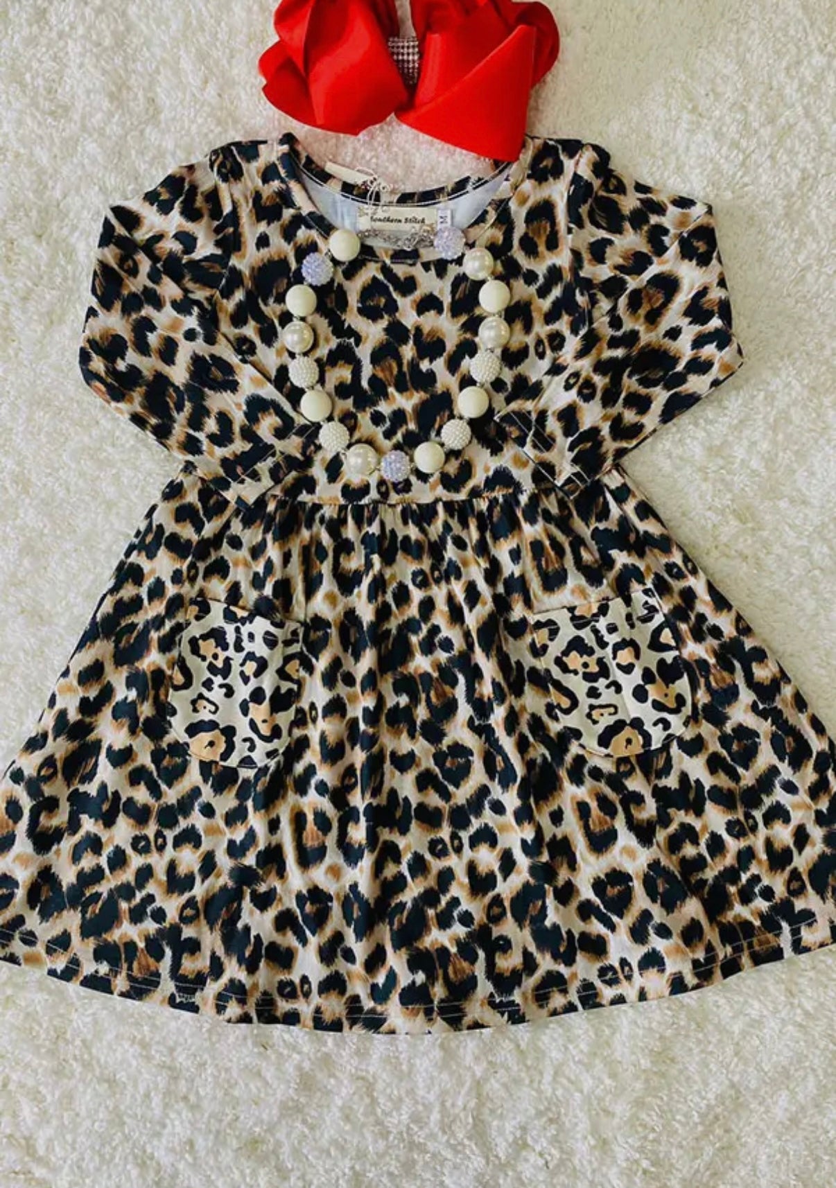 Leopard Printed
Long Sleeve Girls Dress