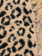 Women's Soft Fuzzy Leopard Print Poncho “Light Pink”