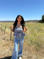 Gingham Bubble Tube Top