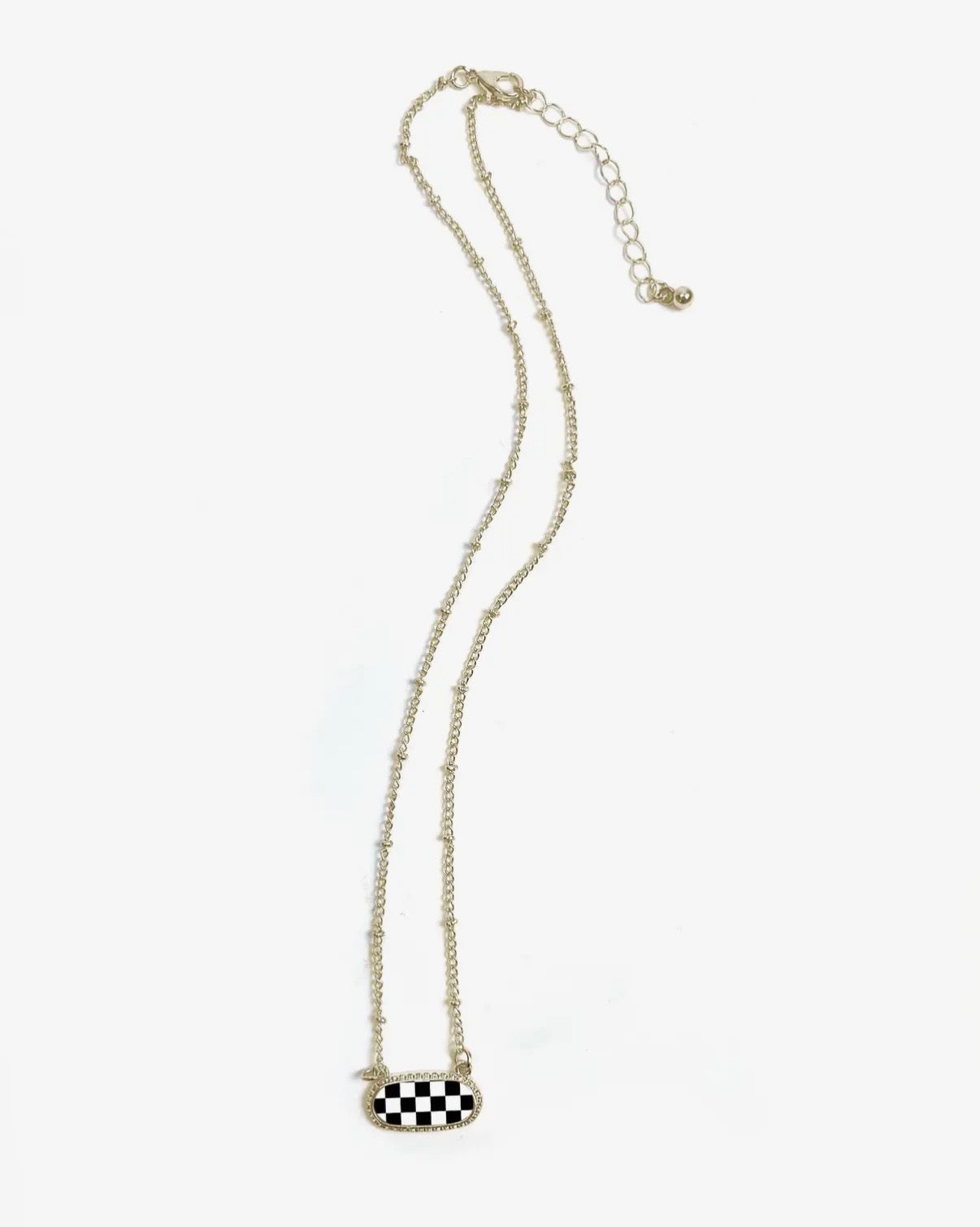 Checkered  Necklace “Gold”