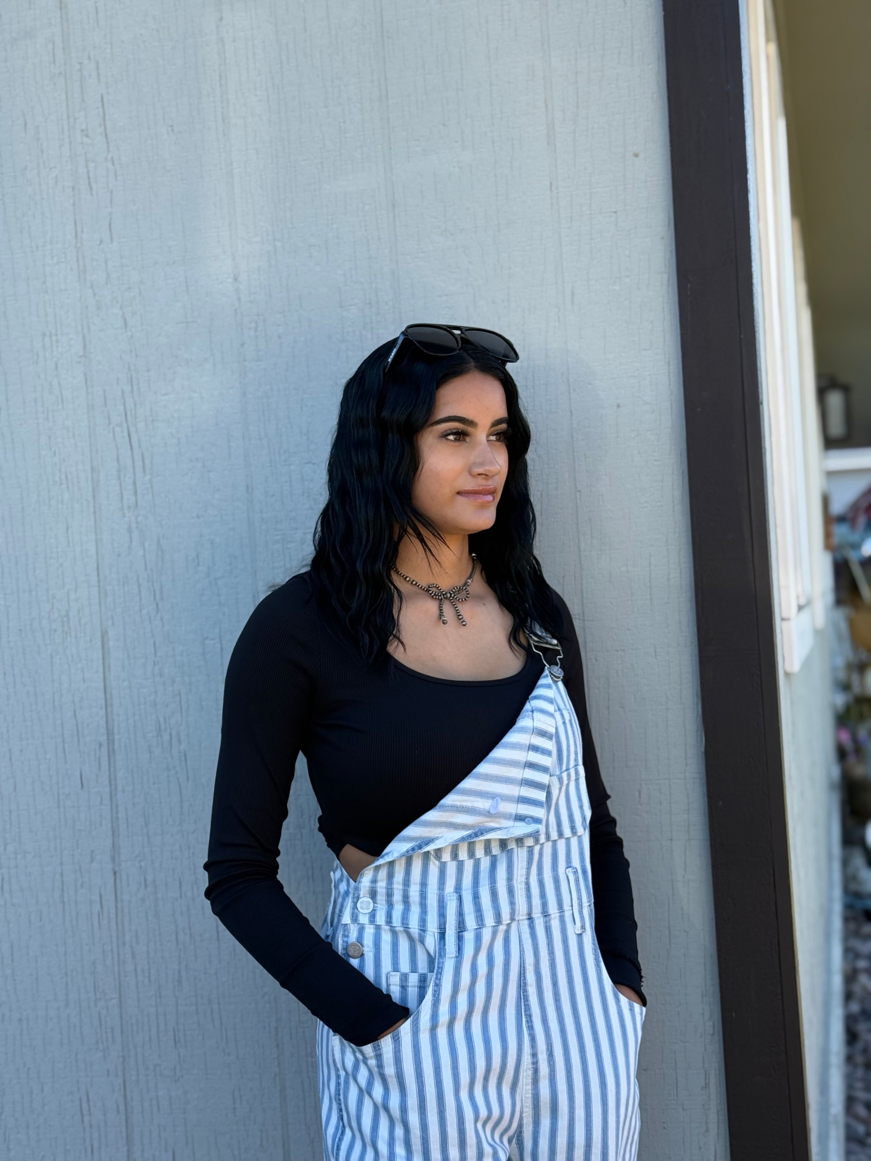 Dahlia Stripe Overalls
