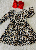 Leopard Printed
Long Sleeve Girls Dress