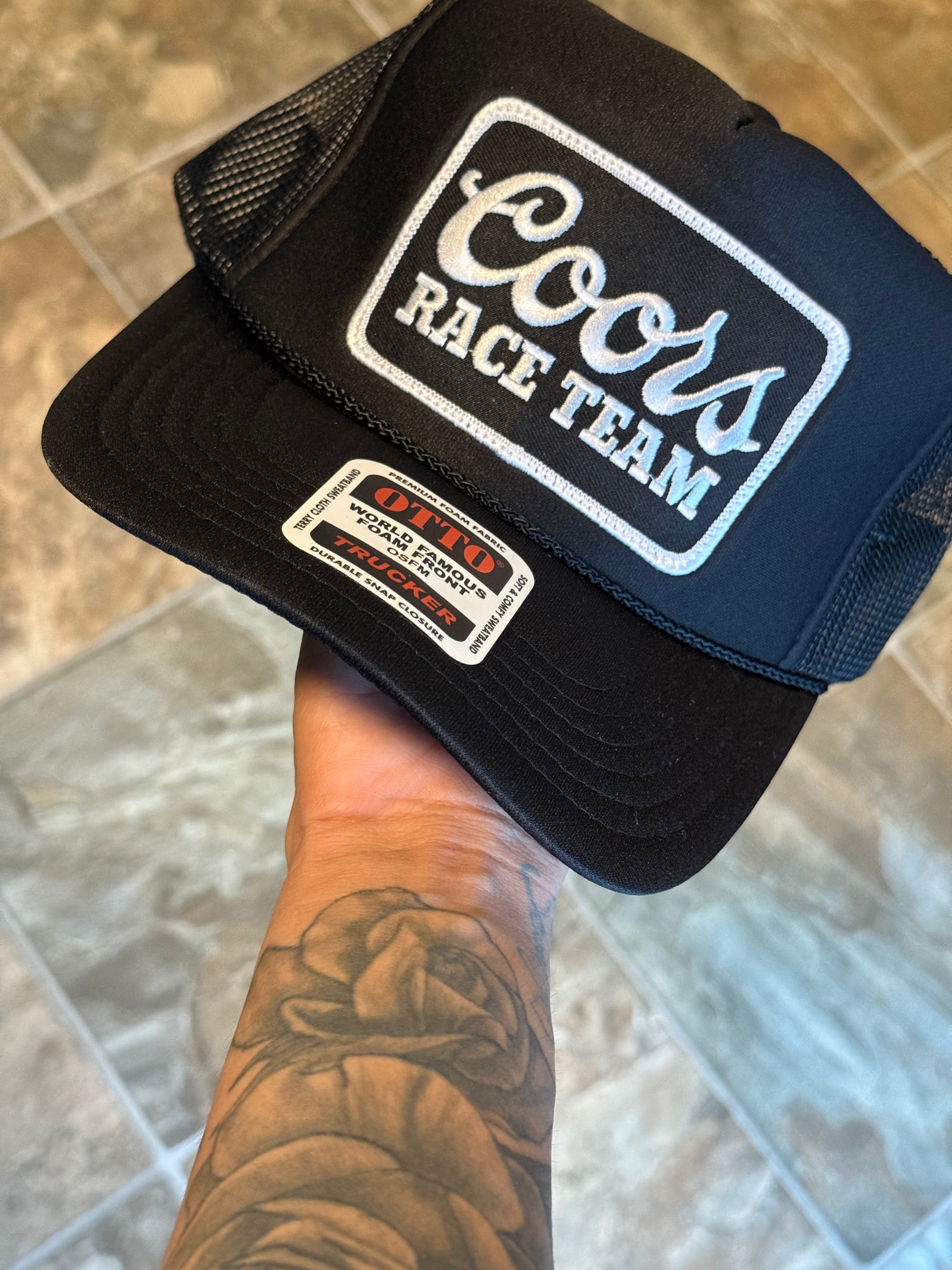 Coors Banquet Race Team Patch Trucker Hat “Black/White”
