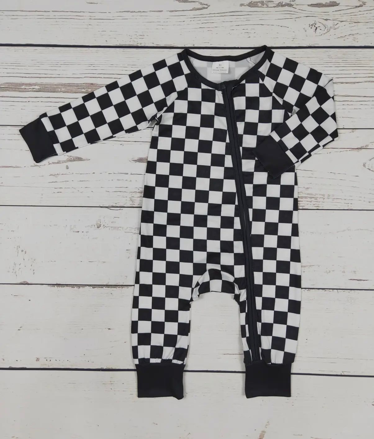 Baby Black Checkered
Zipper Sleeper