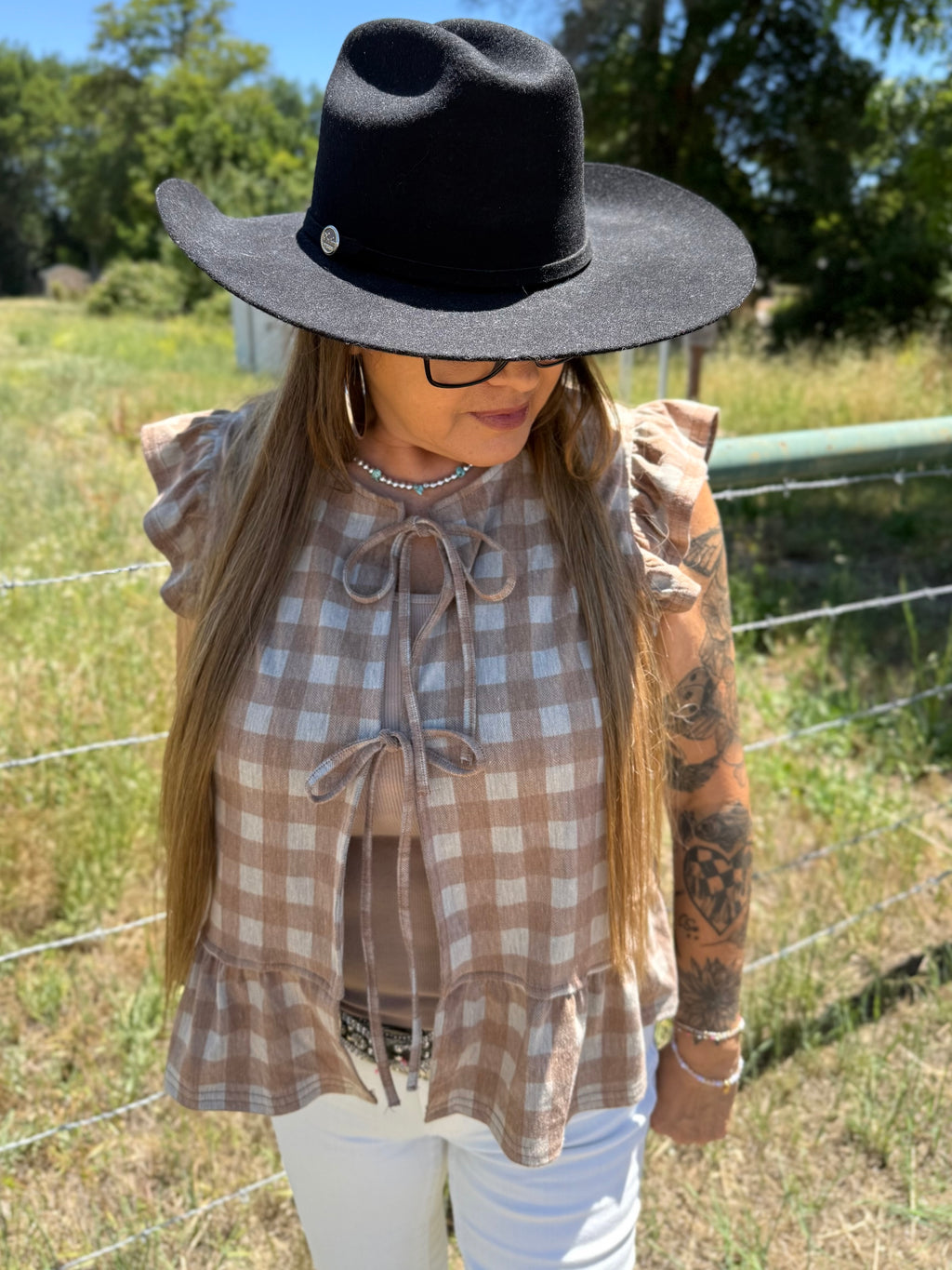 Molly Tie Front Soft Denim Vest