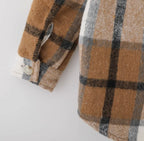 Hooded Brown, orange & Cream Flannel Jacket