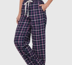 Plaid Lounge Pants with Pockets “Navy”