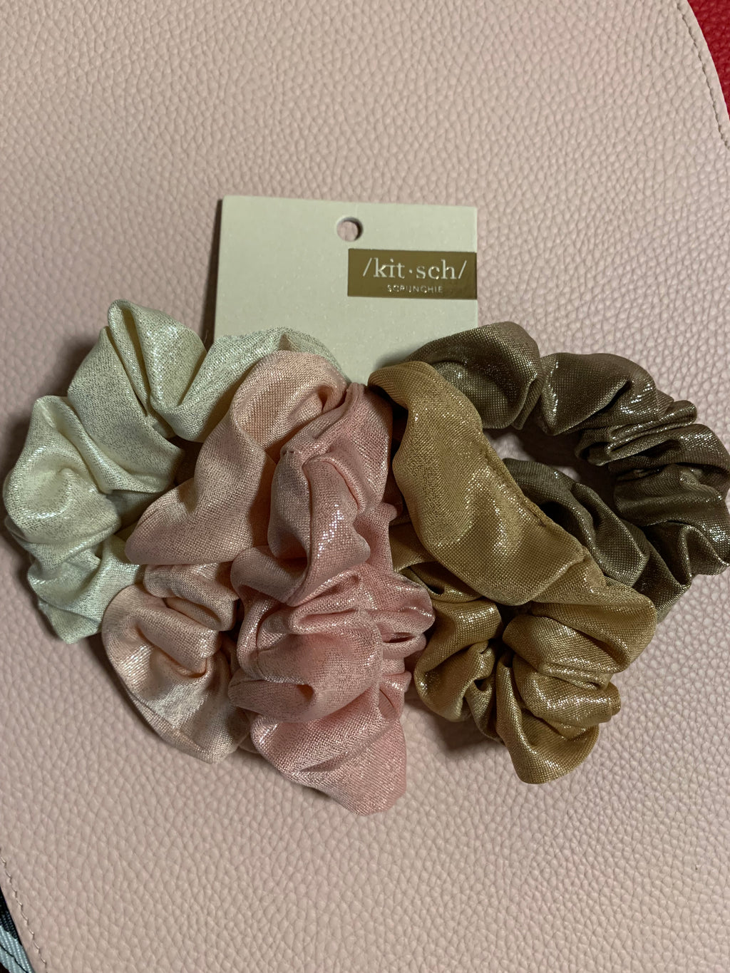 KITSCH Scrunchies Metallic (Blush)