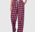 Plaid Lounge Pants with Pockets”Fuchsia”