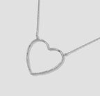 Silver Hollow Heart
Pendant Necklace