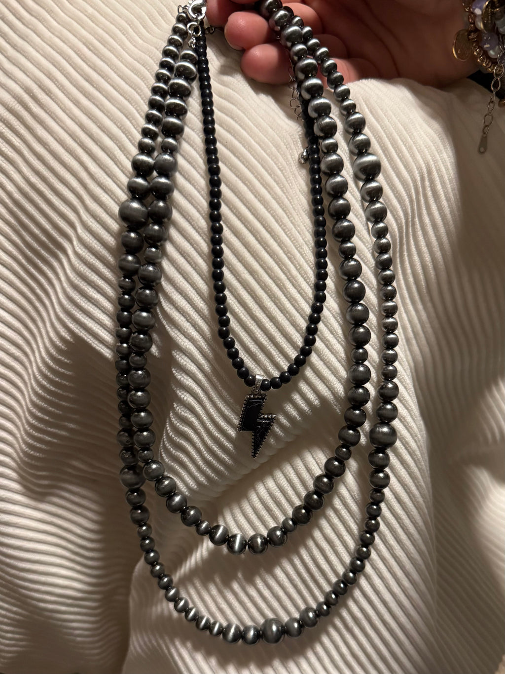 Western Lightning Bolt Choker “Black On Black”