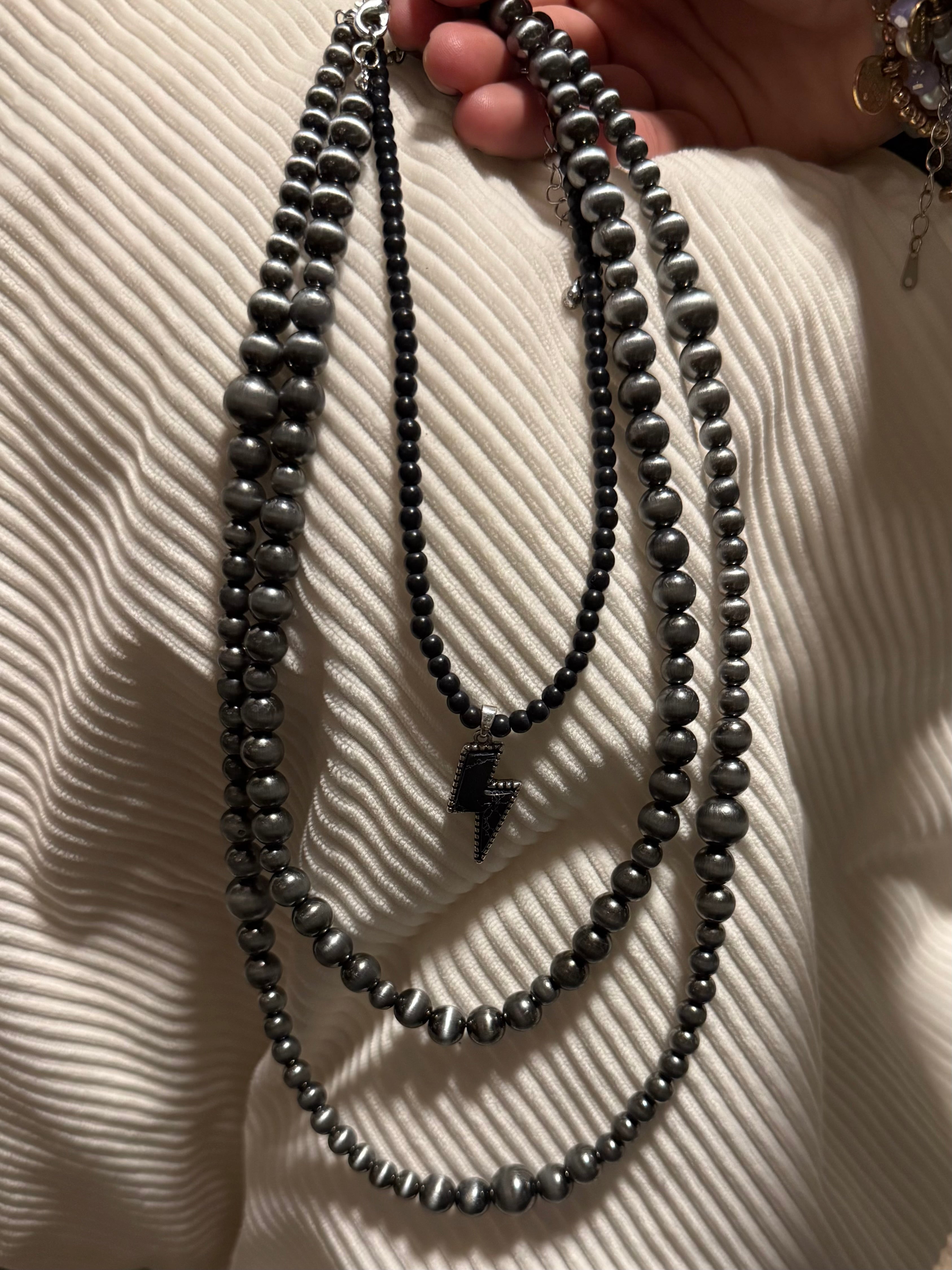Western Lightning Bolt Choker “Black On Black”