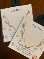 Gold-Dipped Angel Wings Station Necklace