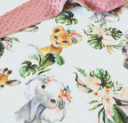 Baby & Toddler Minky Blanket - Africa Animals