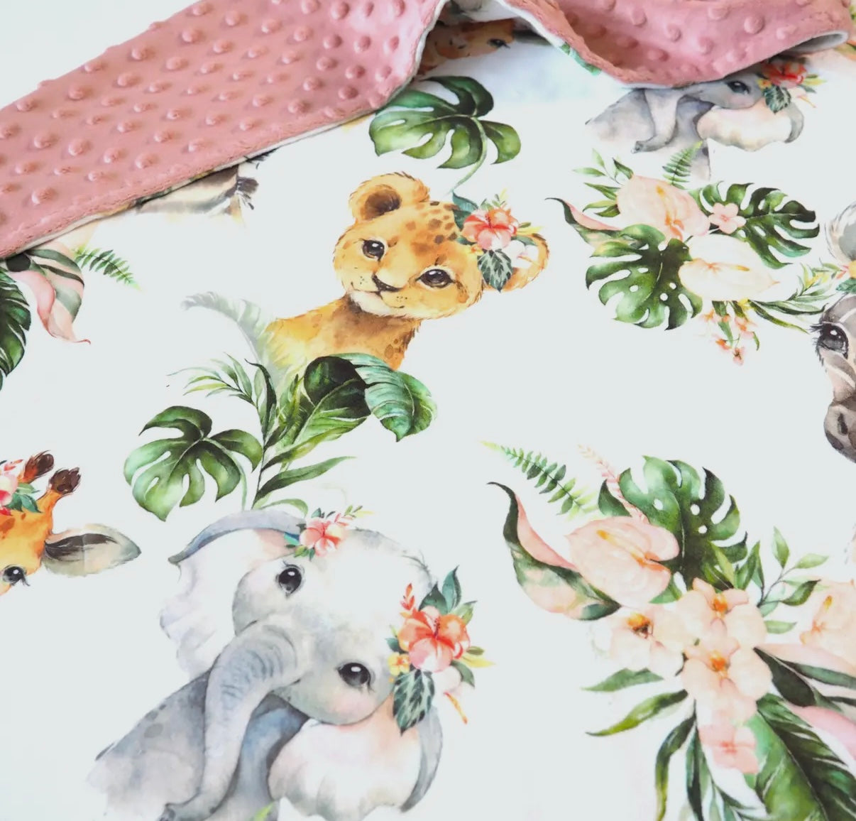Baby & Toddler Minky Blanket - Africa Animals