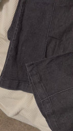 Suspenders High Stretch Denim Jumpsuit “Black”