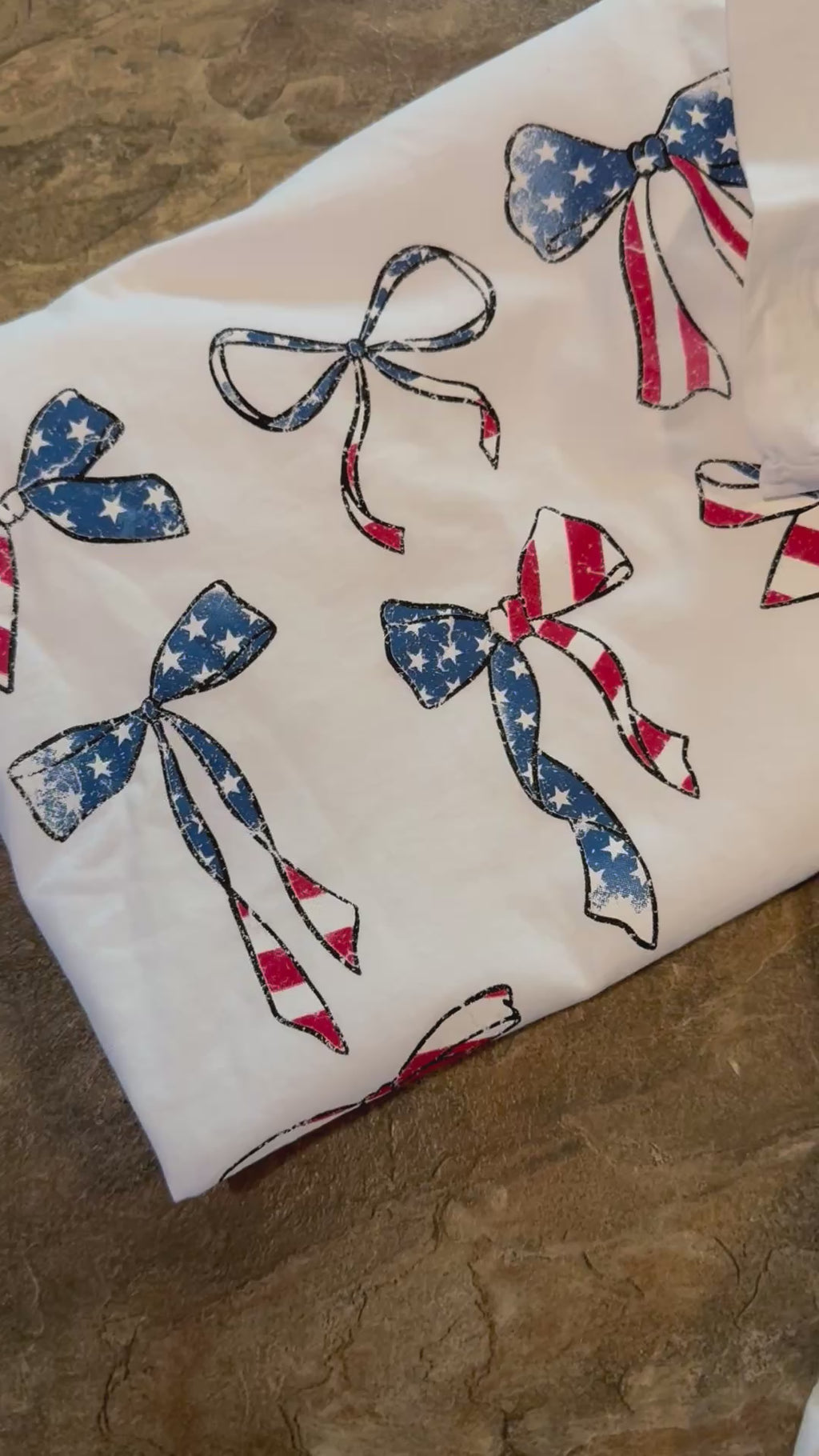 American Flag Coquettes Bow Graphic Tee
