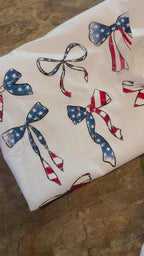 American Flag Coquettes Bow Graphic Tee