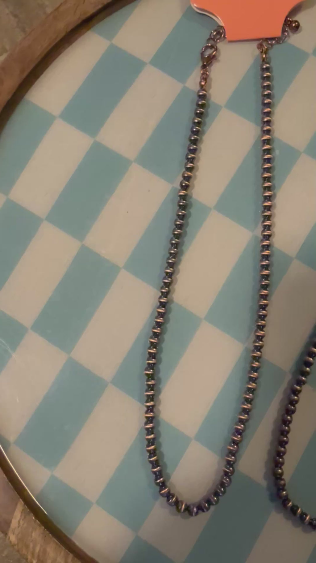 Western Navajo Bead Choker Necklace 4mm
