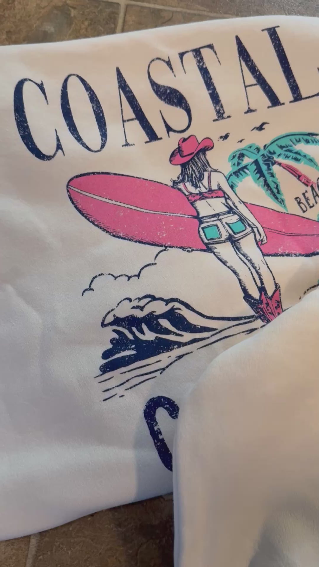 Coastal Cowgirl Beach Club Sweatshirt “Oat”