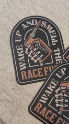 Wake Up And Smell The Race Fuel Sticker